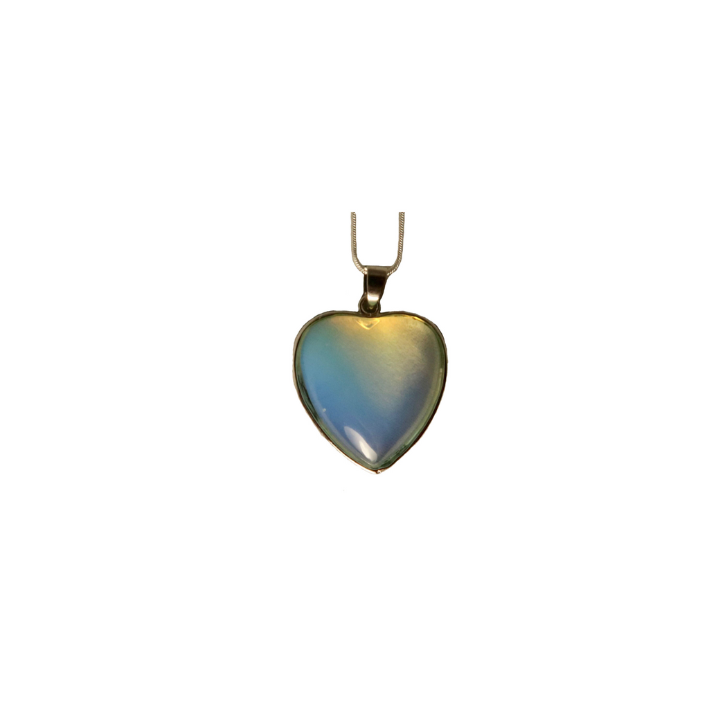 Large Opalite Heart Necklace