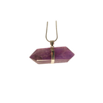 Large Double Terminated Amethyst Necklace