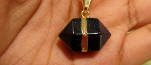 Double Terminated Purple Goldstone Necklace
