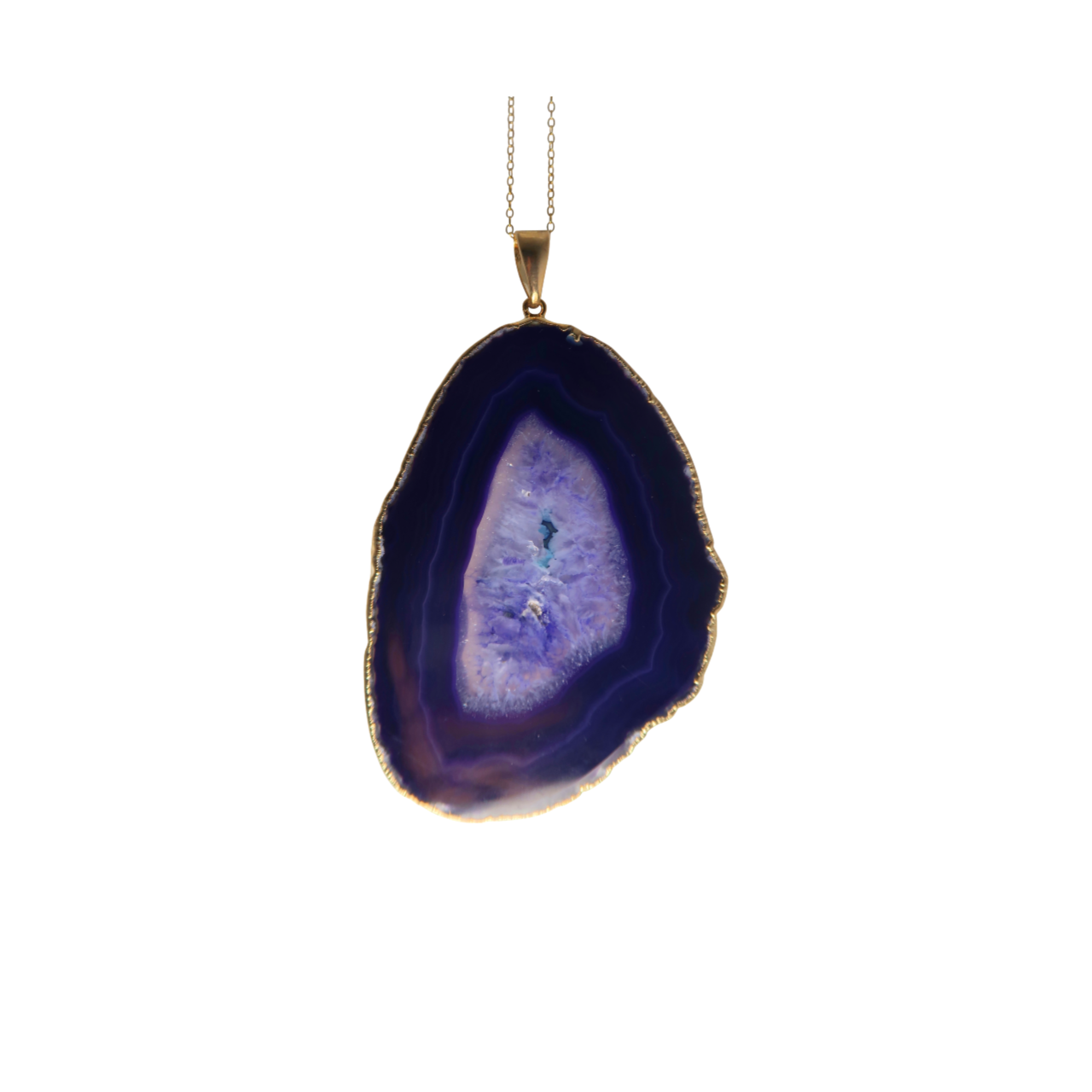Large Purple Agate Necklace
