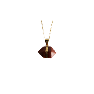 Double Terminated Red Goldstone Necklace